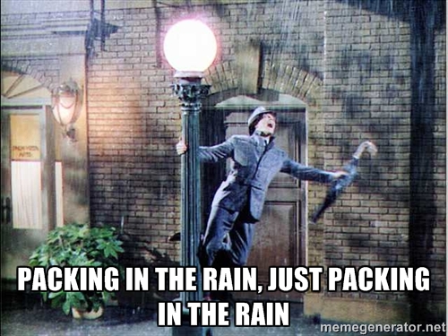 packing in the rain meme